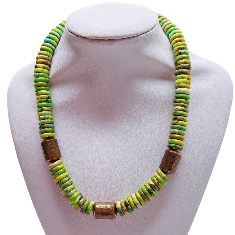 JAY KING Vintage Copper Green Turquoise Necklace